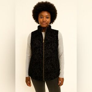 KENNETH COLE Black Floral Women's Vest